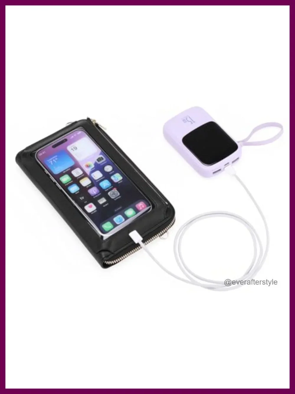 Crossbody Phone Purse RFID Blocking Touchscreen Window Faux Leather